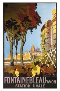 fontainebleau france VINTAGE TRAVEL POSTER lovely scenic outstanding 24X36