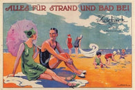 ZWIEBACK WIEN vintage ad poster AUSTRIA 1925 24X36 NEW beach SCENE superior