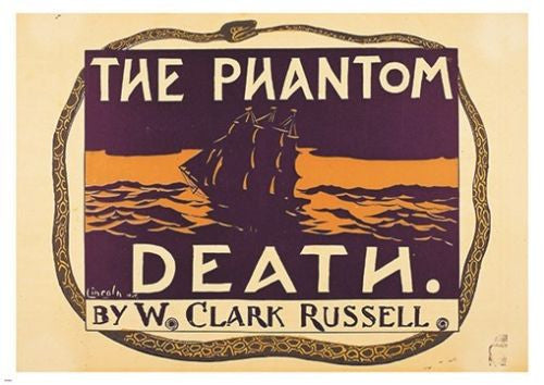 the PHANTOM DEATH by W. CLARK RUSSELL vintage ad poster SHIP OCEAN 24X36