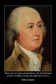 portrait JOHN ADAMS 2nd PRESIDENT USA FOUNDING FATHER poster 24X36 QUOTE