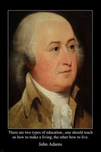 portrait JOHN ADAMS 2nd PRESIDENT USA FOUNDING FATHER poster 24X36 QUOTE