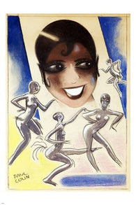 josephine baker and dancers FINE ARTS POSTER singer painting prized 24X36