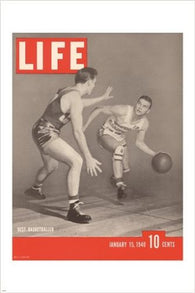 JANUARY 1940 life magazine MAGAZINE COVER poster b/w photo BASKETBALL 24X36