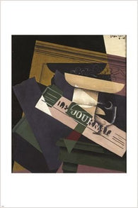 vintage painting art poster JUAN GRIS - LES RAISINS analytic cubism 24X36