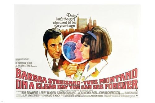 on a CLEAR DAY you can SEE FOREVER movie poster BARBRA STREISAND 24X36 drama