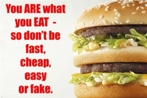 fast food hamburger MOTIVATIONAL POSTER 24X36 HILARIOUS healthy eating NEW!