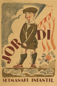 JORDI setmanari infantil VINTAGE AD POSTER josep obiols CHILD FIGURE 24X36