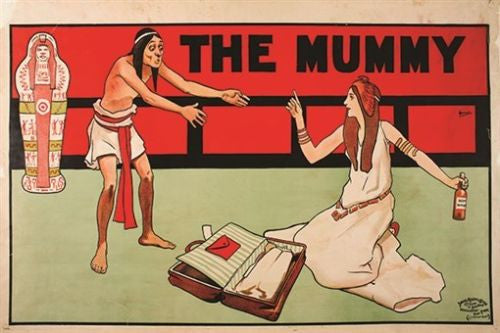 THE MUMMY john hassall VINTAGE ART POSTER egyptian historic COLLECTORS 24X36