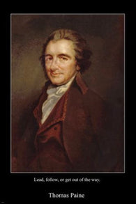 THOMAS PAINE portrait politician USA poster COMMON SENSE quote 24X36 RARE
