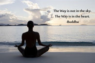 yoga on the beach poster PEACEFUL SERENE BUDDHA QUOTE water sky HEART 24X36