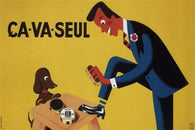 Ça-va-seul vintage AD poster LOUIS WATTIEZ Belgium 1955 24X36 collectors art