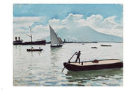 albert marquet THE BAY OF NAPLES fine art poster 24X36 SAILBOATS mountains