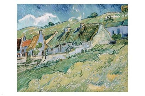 cottages VINCENT VAN GOGH fine art poster 24X36 PEASANT LIFE STUDIES famed