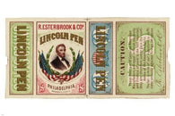R. Esterbrook's Lincoln Pens VINTAGE AD POSTER 1866 24X36 rare COLLECTORS