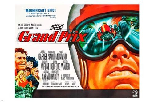 GRAND PRIX vintage sports poster RACE CAR celebrated event SPEED STYLE 24X36