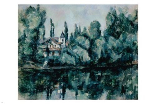 paul cezanne THE_BANKS OF THE MARNE VILLA 24X36 fine art poster masterful