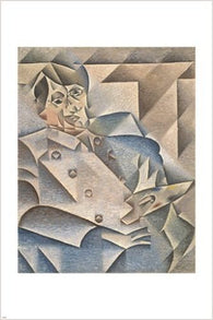 portrait of PABLO PICASSO vintage ART poster JUAN GRIS modern cubism 24X36