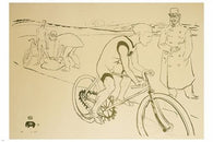 toulouse lautrec LE CYCLE sketch VINTAGE ART POSTER rare prized 24X36 HOT