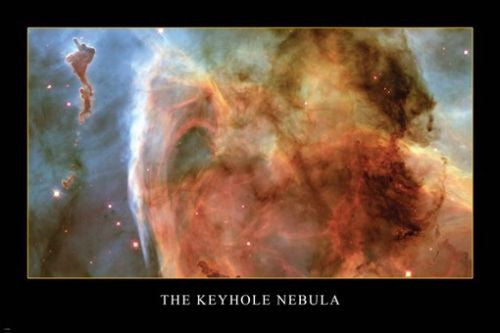 the KEYHOLE NEBULA Hubble Space Telescope image POSTER 24X36 GLOWING STARS