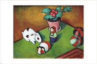 AUGUST MACKE vintage art poster BUNNY AND GERBIL '12 pet animals 24X36 FURRY