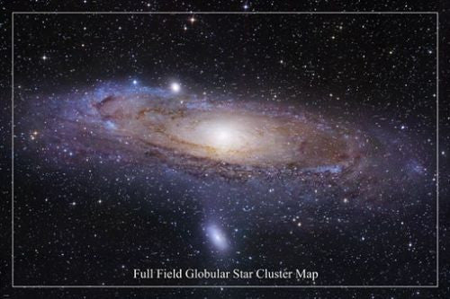 HUBBLE SPACE IMAGE POSTER Full Field Globular Star Cluster Map 24X36 NEW!