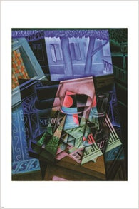 LIFE BEFORE AN OPEN WINDOW PLACE RAVIGNAN juan gris vintage art poster 24X36