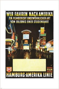 HAMBURG AMERIKA FILM vintage movie poster EUROPEAN COLLECTORS rare 24X36