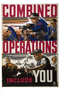COMBINED OPERATIONS INCLUDE YOU vintage propaganda poster MILITARY 24X36 new
