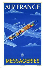FRENCH airline VINTAGE travel poster MESSAGERIES prized design 24X36 HOT