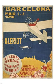 LLORENC BRUNET TORROLL gran senmana d'aviacio VINTAGE AD POSTER 24X36 new