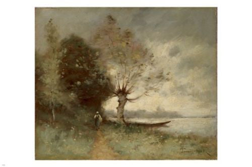 bank of the loire near chouze PAUL DESIRE TROUILLEBERT fine art poster 24X36