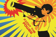 bazooka boy FIGHT THE POWER modern propaganda poster BRIGHT war msg 24X36