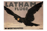 latham FLIGHT vintage POSTER julius GIPKENS germany 1909 24X36 AVIATION