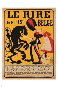 le rire belge VINTAGE MAG COVER POSTER august roubille HUMOROUS wry 24X36