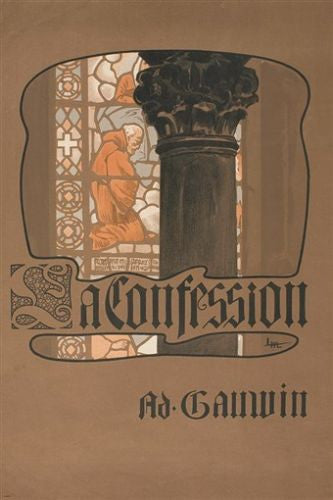 LA CONFESSION by leopoldo metlicovitz VINTAGE AD POSTER classic church 24X36