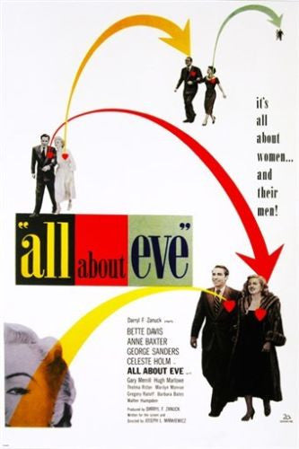 all about eve CLASSIC MOVIE POSTER bette davis MARILYN MONROE 24X36 drama