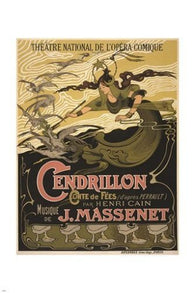 j. massnet's CENDRILLON vintage theater poster DRAMATIC IMAGINATIVE 24X36
