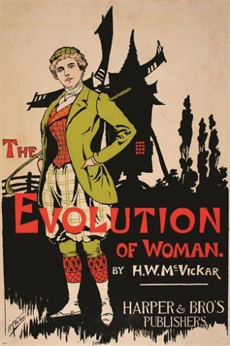 evolution of woman HARRY WHITNEY MCVICKAR vintage mag cover poster 24X36