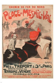 chemin de fer du nord FRENCH VINTAGE AD POSTER j alexandre grun BEACH 24X36