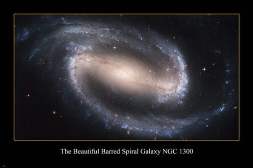 THE BEAUTIFUL BARRED SPIRAL GALAXY NGC 1300 Hubble Space image POSTER 24X36