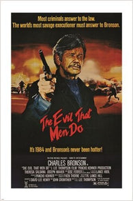 1984 THE EVIL THAT MEN DO vintage movie poster CHARLES BRONSON 24X36 action