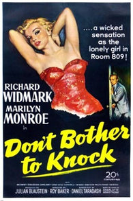 MARILYN MONROE movie poster DON'T BOTHER TO KNOCK sultry flirty 24X36