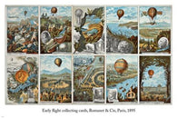 EARLY FLIGHT COLLECTING CARDS Vintage paris 1895 Poster 24X36 collectors!