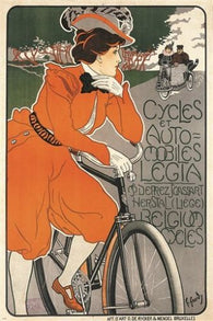 CYCLES AND AUTOMOBILES LEGIA vintage ad poster G. GAUDY old school 24X36