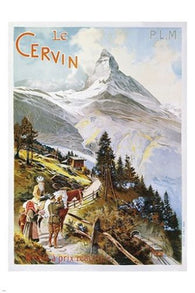 LE CERVIN vintage french travel poster MOUNTAINS FOREST first rate 24X36 HOT