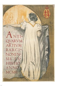 LOVELY IN LATIN vintage art poster RAMON CASAS collectors unique 24X36 RARE