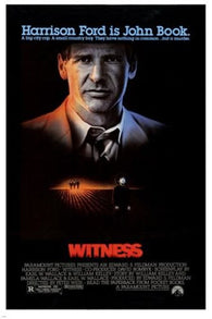 vintage movie poster WITNESS amish country HARRISON FORD drama 24X36 RARE