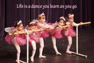 inspirational poster LITTLE GIRL BALLERINAS 24X36 quote about life learning