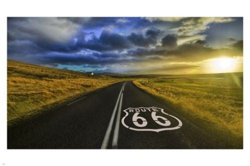 the OPEN ROAD world famous Route 66 POSTER 24X36 US Highway Chicago to L.A.
