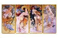 the four seasons FINE ART POSTER by Alfons Mucha 1895 24X36 COLLECTORS sexy